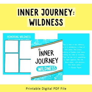 Inner Journey: Wildness | Wild Woman | Goddess | Authenticity | Worksheets