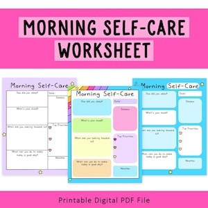 Morning Self-Care | Self-Care | Mental Health | Planner | Morning Pages