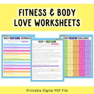 Self-Love Workbook: Fitness Add-On  | Self-Care | Self-Help | Personal Growth | Bullet Journaling