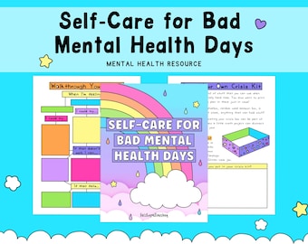 Self-Care for Bad Mental Health Days | Depression | Anxiety | Self-Care Worksheets