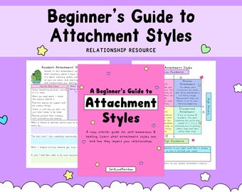 Attachment Styles Workbook | Anxious, Avoidant & Secure | Relationship Guide | Attachment Theory | Emotional Regulation | Trust Issues