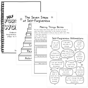 Self-forgiveness Workbook | Mental Health | Anxiety | Depression ...