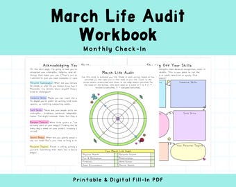 March Life Audit Workbook, Monthly Reflection (PDF)