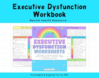 Executive Dysfunction Workbook | Anxiety | ADHD | Organization | Depression