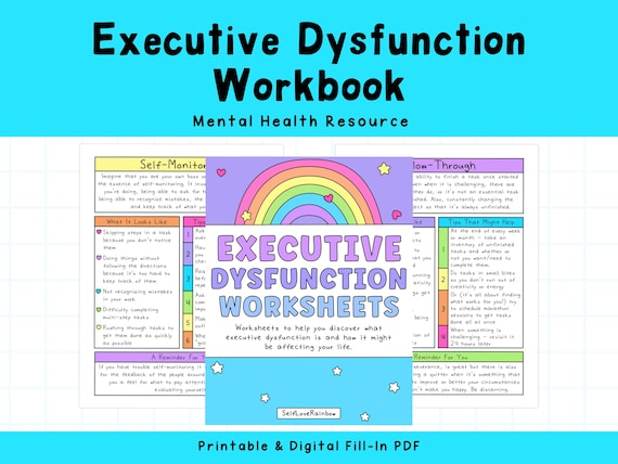 Executive Dysfunction Workbook | Anxiety | ADHD | Organization | Depression