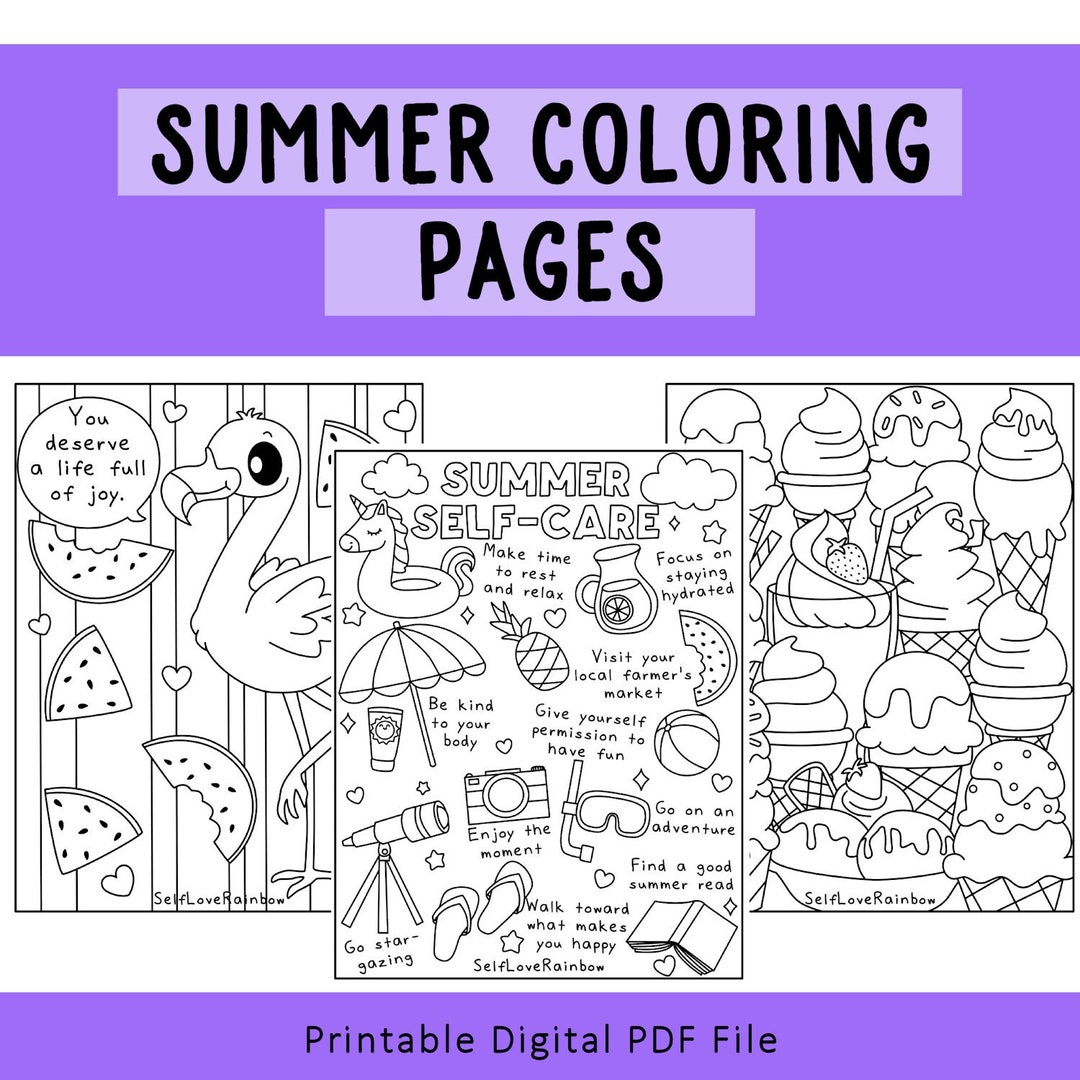 Summer-themed Coloring Pages Succulents Printable Hand Drawn L Digital Coloring Book Cute ...