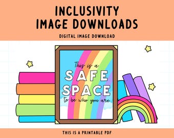 LGBTQ+ Inclusive Prints: Safe Space, Pronoun Form (Digital Download)