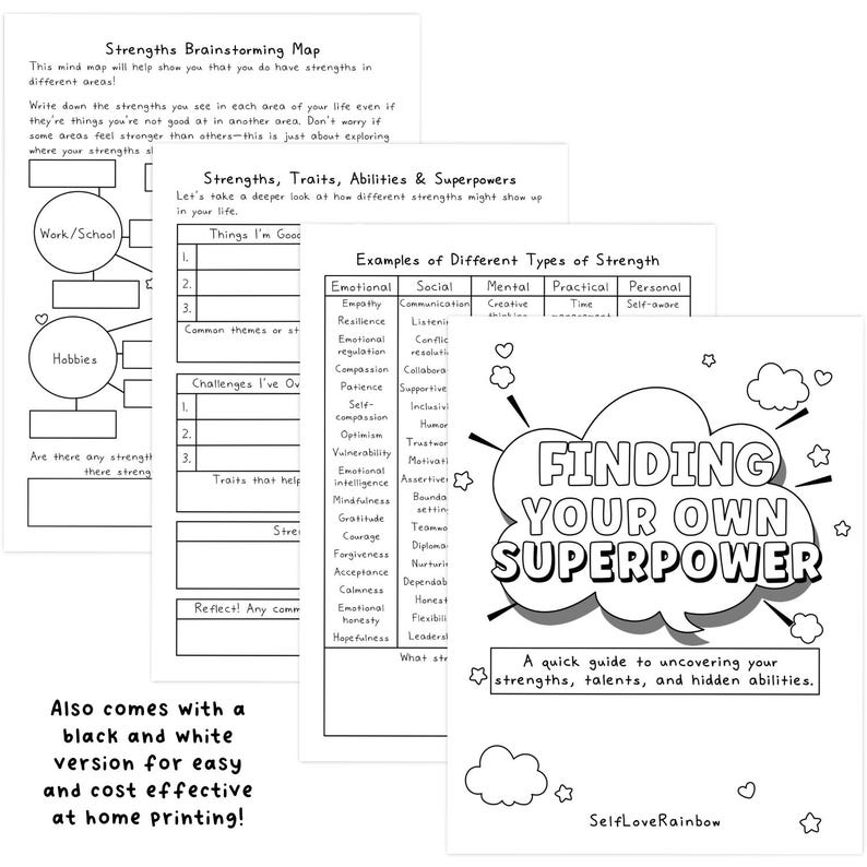 Finding Your Superpowers Strengths Workbook: Self-discovery Guide ...