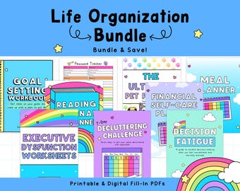 Bundel met organisatiewerkbladen | ADHD | Uitvoerende stoornissen | Aan de slag | Organiseer je leven