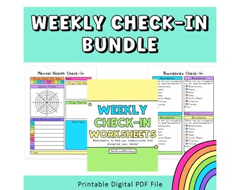 Weekly Check-In Pages Bundle | Mental Health | Symptom Tracker | Chronic Illness | Kid and Teen Mental Health | School Resources