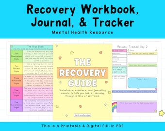 The Recovery Workbook, Journal, & Tracker: Tools for Addiction, Mental Health (PDF Workbook)
