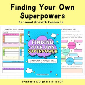 Odkrywanie swoich supermocy – zeszyt ćwiczeń: przewodnik po odkrywaniu siebie, rozwój osobisty (plik PDF do pobrania)