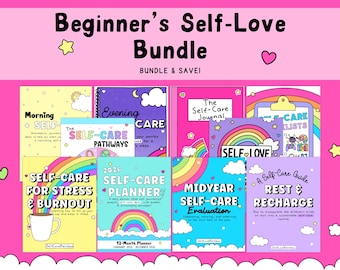 Self-Love Worksheets Bundle: Beginner's Self-Care Kit (Digital Download)