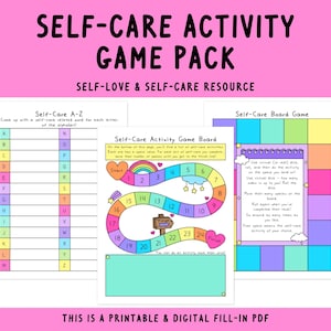 Activiteitenpakket zelfzorggame | Woordzoeker | Afdrukbaar | Zelfhulp