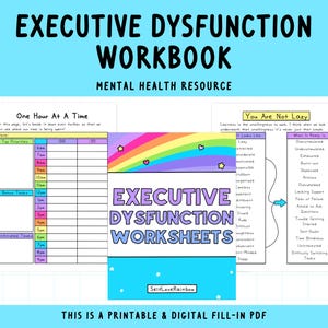 Executive Dysfunction Workbook | Anxiety | ADHD | Organization | Depression