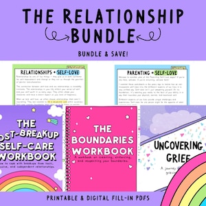 The Relationship Bundle | Anxiety | Depression | Therapy Tools | Counselling Resources | Therapy Worksheet Bundle | Personal Development