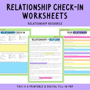 Self-Love Workbook: Relationship Add-On  | Self-Care | Self-Help | Personal Growth | Bullet Journaling