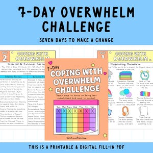 7-Day Overwhelm Challenge | Self-Care Challenge | Mental Health | Burnout | Stress Management | Anxiety Tools | Manage Stress