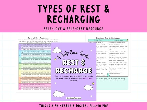 Rest & Recharge Workbook: Self-Care Ideas (Digital Download)