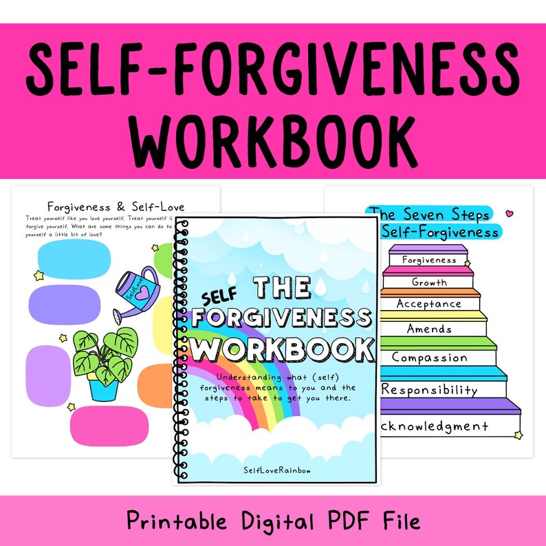 Self-forgiveness Workbook Mental Health Anxiety - Etsy