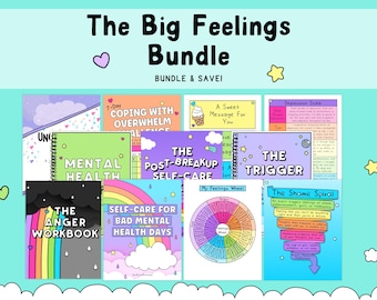 The Big Feelings Workbook Bundle: Mental Health, Therapy Tools (Digital Download)