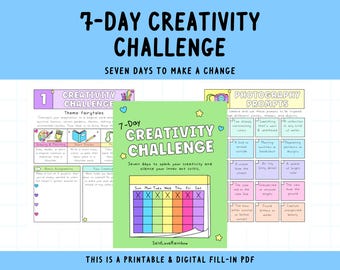 7-Day Creativity Challenge: Art, Writing & Photography Prompts (PDF)