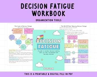 Fatiga de decisión / Ansiedad / Trastorno por déficit de atención con hiperactividad (TDAH) / Organización / Depresión / Metas alcanzables / Planificación / Hábitos / Reflexiones / Productividad / Agotamiento