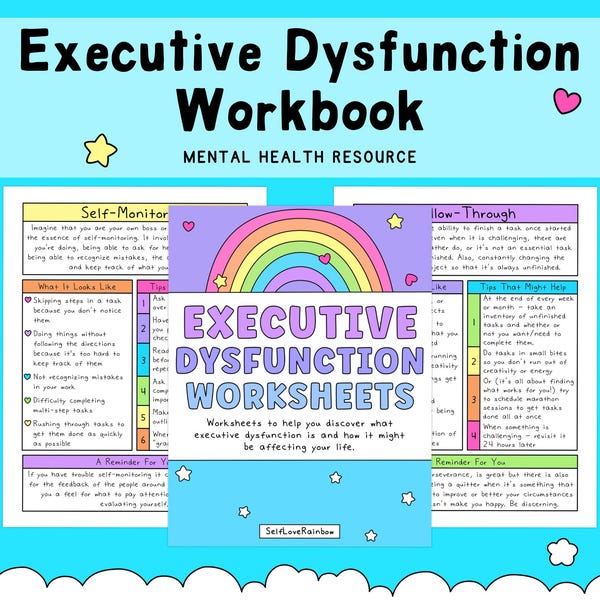 Exekutive Dysfunktion Workbook | Angst | ADHS | Organisation | Depressionen