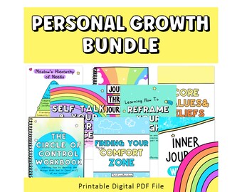 The Personal Growth Bundle | Anxiety | Depression | Therapy Tools | Counselling Resources | Therapy Worksheet Bundle | Personal Development