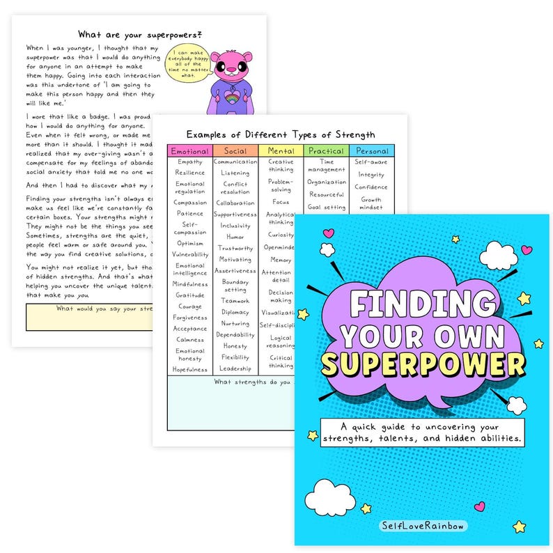 Finding Your Superpowers Strengths Workbook: Self-discovery Guide ...