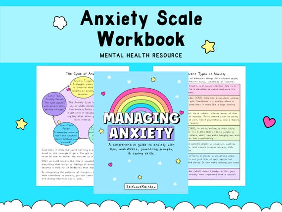 Anxiety Workbook: Self-Help, Anxiety Relief, Coping Skills (Digital Download)