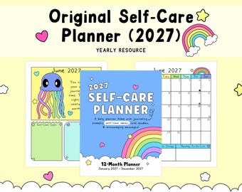 2027 Self-Care Planner PDF, Printable Wellness Journal with Weekly Prompts & Goal Pages