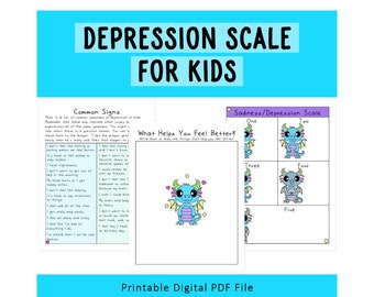 Depression Scale for Kids | Teens | School | Journaling for Students | Classroom Mental Health | Student Wellbeing Mental Health