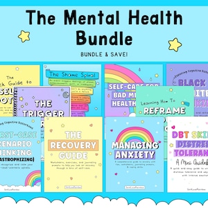 Werkbladbundel geestelijke gezondheid: hulpmiddelen voor angst, depressie en therapie (digitale download)