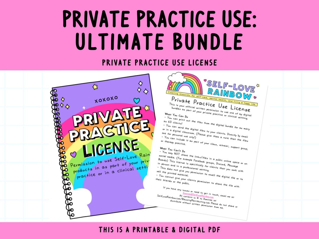 Private Practice License: Ultimate Bundle Therapy Tools - Etsy