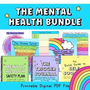 The Mental Health Bundle | Anxiety | Depression | Therapy Tools | Counselling Resources | Teen Mental Health | Self-Help Printables