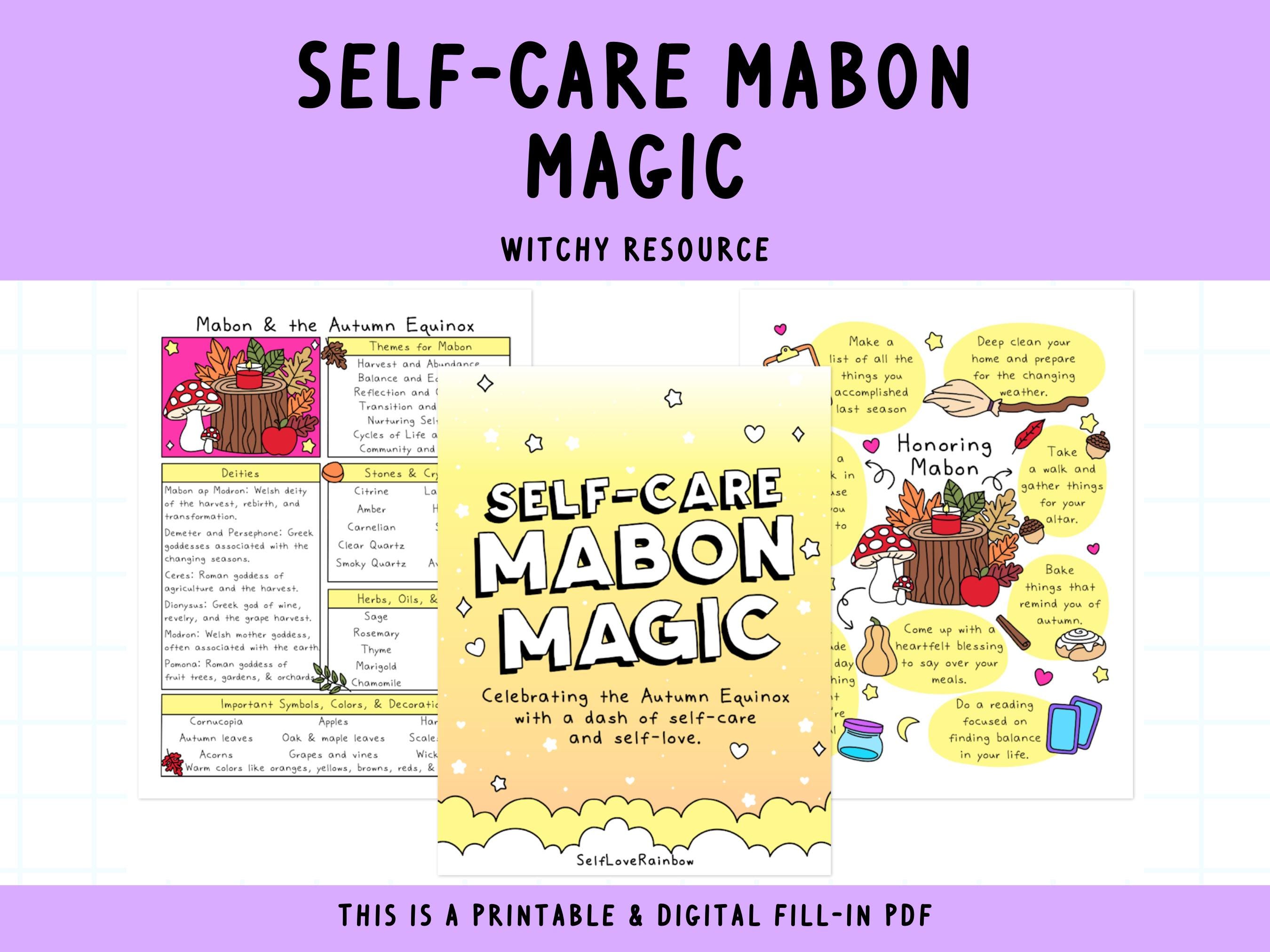Guide d'autosoins Mabon | païen | Wicca | Sorcière | Tarot | Grimoire | Livre des ombres | Mabon Sabbat | Équinoxe d'automne