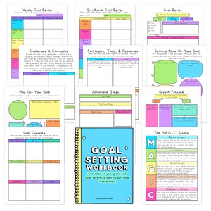 Goal Setting Workbook | Anxiety | ADHD | Organization | Depression ...