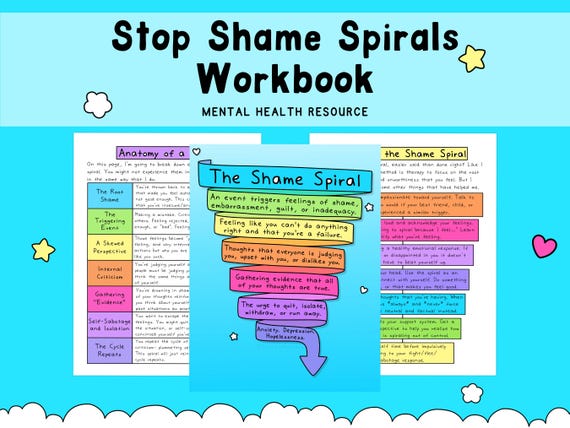 Shame Spirals | Spiraling | Guilt | Self-Worth |  Emotional Healing | Therapist Tools | Accountability | Self-Help Resources