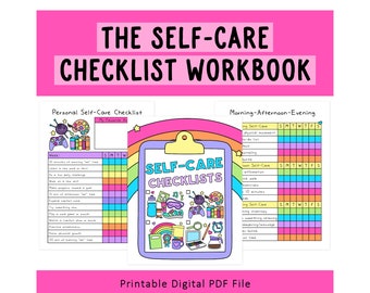 Self-Care Checklists | Selfcare Journal | Tracker | Wellness | Wellbeing | Mindfulness | Mental Health| Digital Printable