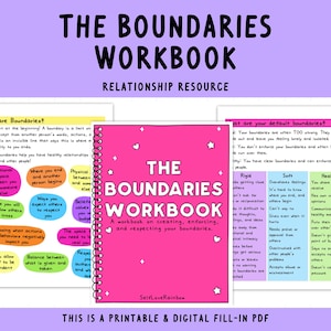 The Boundaries Workbook | Personal Growth | Printable | Self-Help