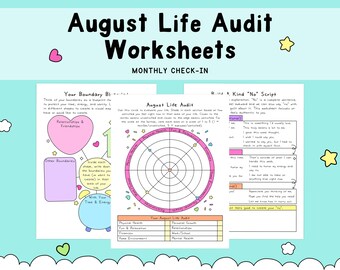 August Life Audit Workbook, Monthly Reflection (PDF)