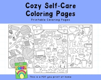 Cozy Fall Coloring Pages: Hand-Drawn Self-Care (PDF)