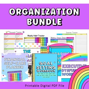 Organization Worksheet Bundle | ADHD | Executive Dysfunction | Get Organized