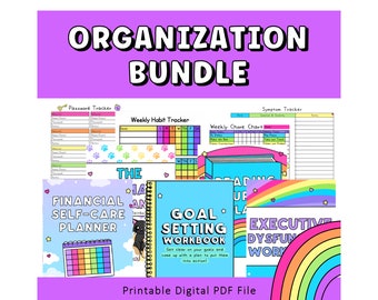 Organization Worksheet Bundle | ADHD | Executive Dysfunction | Get Organized