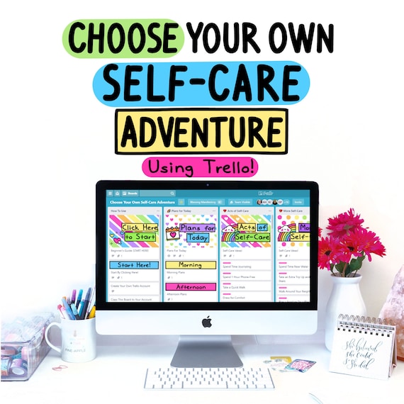 Choose Your Own Self-Care Adventure | Trello | Digital Planner | Kanban Board | Template