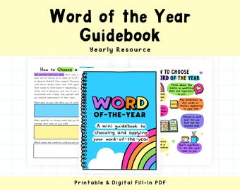 Word-of-the-Year Mini Guidebook | Goals | Resolutions | Word of the Year | 2023 | New Year Ideas | WOTY Workbook