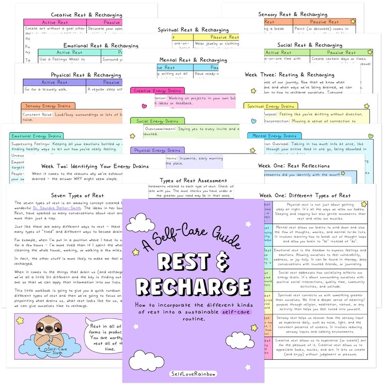 Types of rest and recharging, 7 types of rest