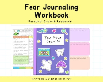 The Fear Journal, Anxiety Workbook, Shadow Work Guide, Digital Mental Health Download