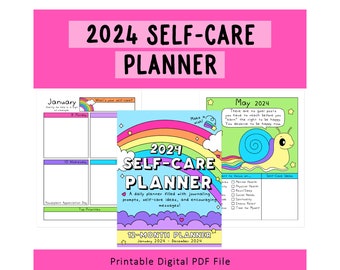 2024 Self-Care Planner | Self-Love Planner | Self-Help | Personal Growth | Bullet Journaling | Inspirational | Motivational | Self-Care Tool